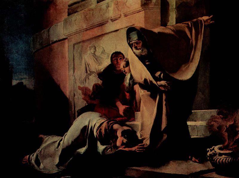Giovanni Battista Tiepolo Die Verstobung der Hagar Sweden oil painting art
